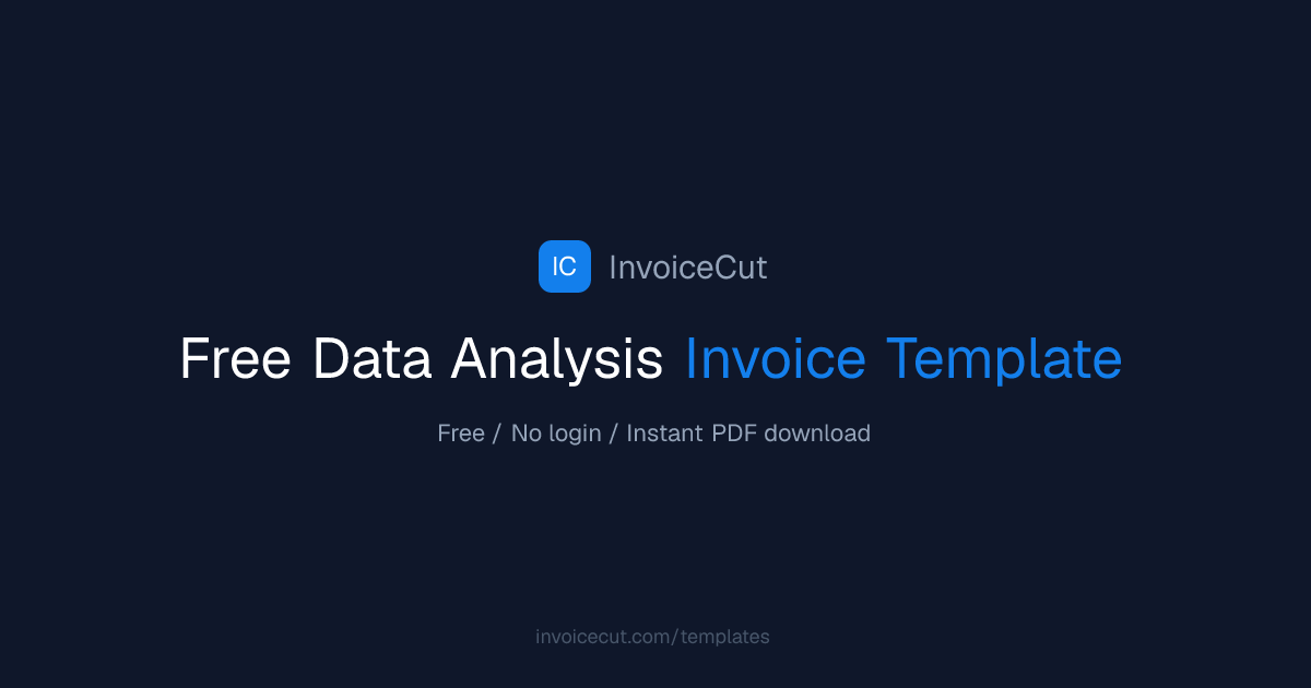 Free Data Analysis Invoice Template | InvoiceCut